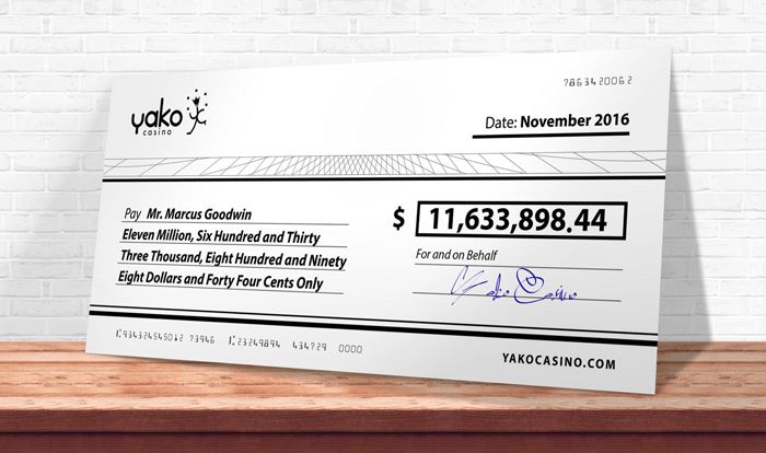 November 2016, the Mega Moolah jackpot, $ 11.6 million for the MG