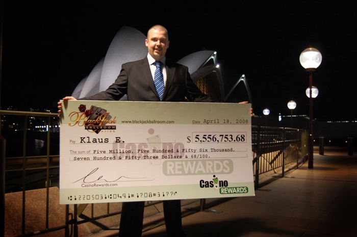 April 2008, Mega Moolah Jackpot, $ 5.5 for Klaus from Finland