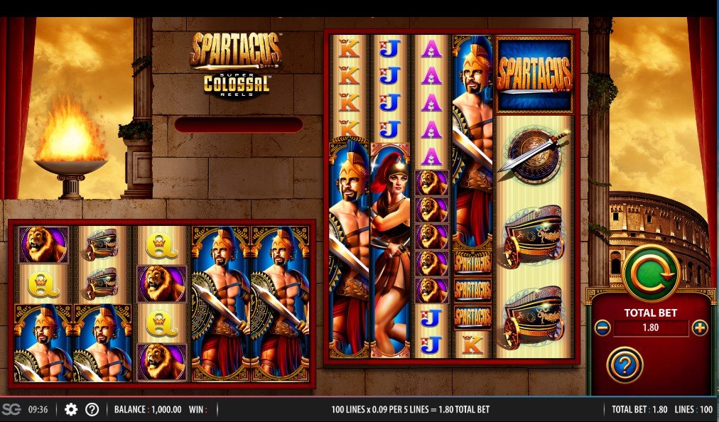 Игровой автомат Spartacus Super Colossal Reels от WMS